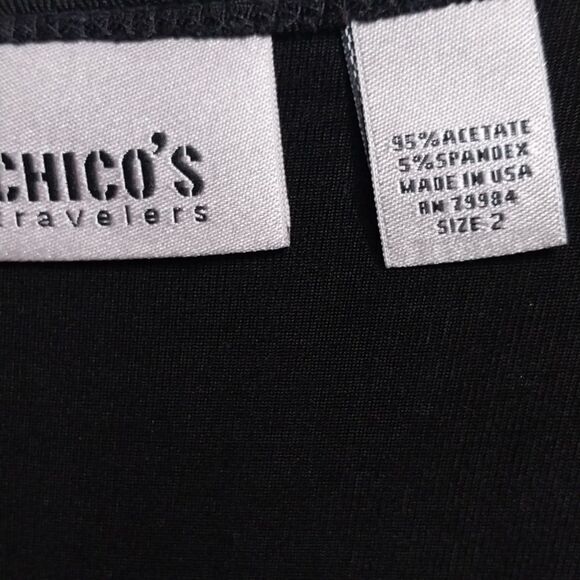 Chicos Travelers Scoop Neck Top...Size 2 (Chico's Sizing).  EUC - Picture 3 of 4